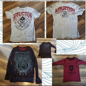Affliction tops men all Sz Medium